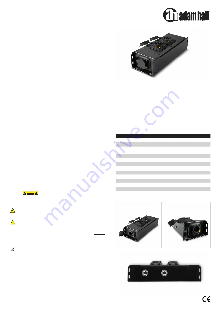 Adam Hall PRO PORT 2TT Quick Start Manual Download Page 2