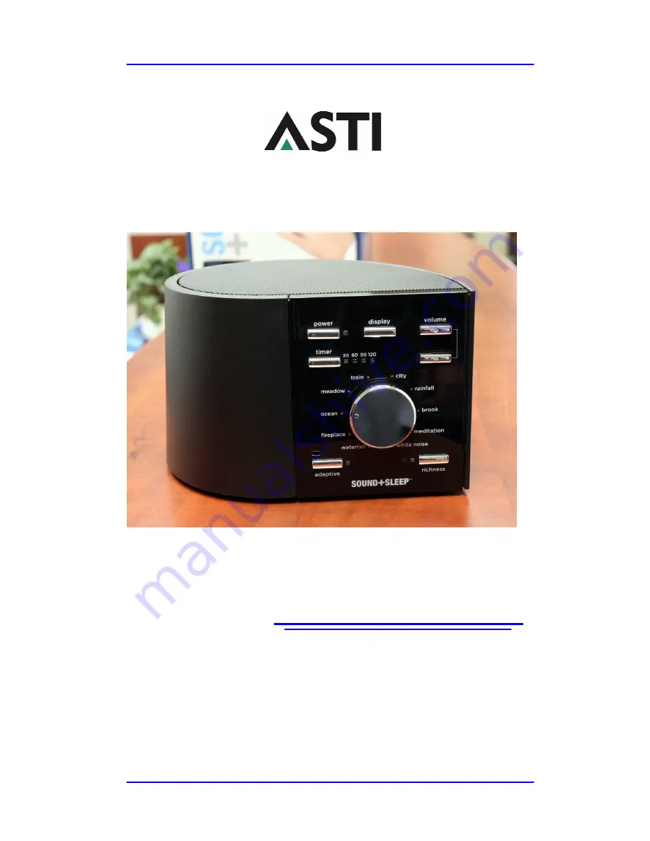 Adaptive Sound ASM1002 ASTI Скачать руководство пользователя страница 1