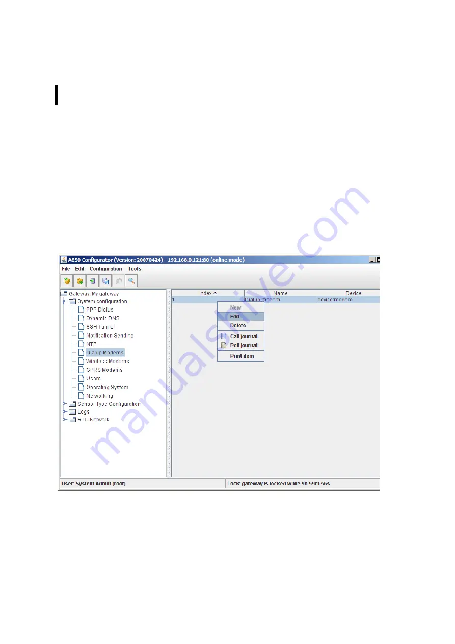 Adcon A850 User Manual Download Page 126