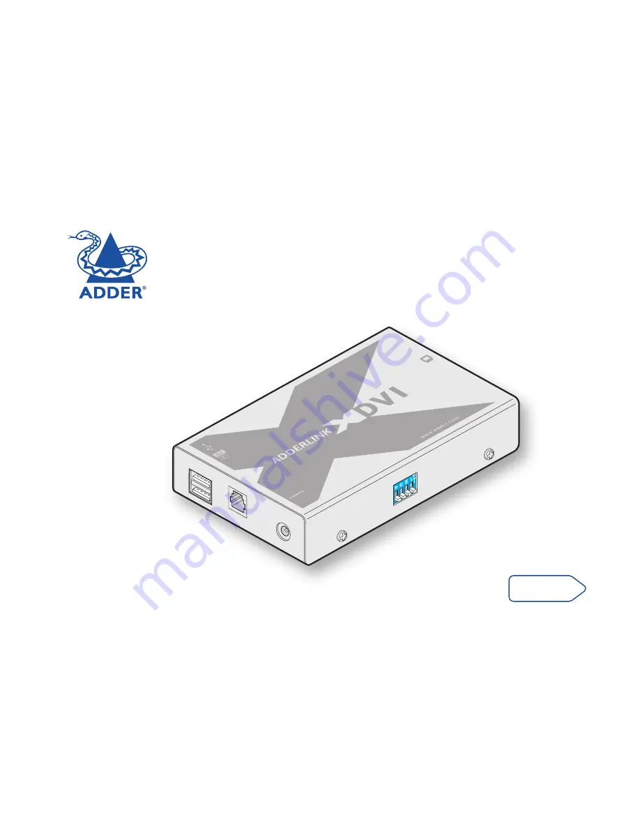 ADDER AdderLink X-DVI Скачать руководство пользователя страница 1