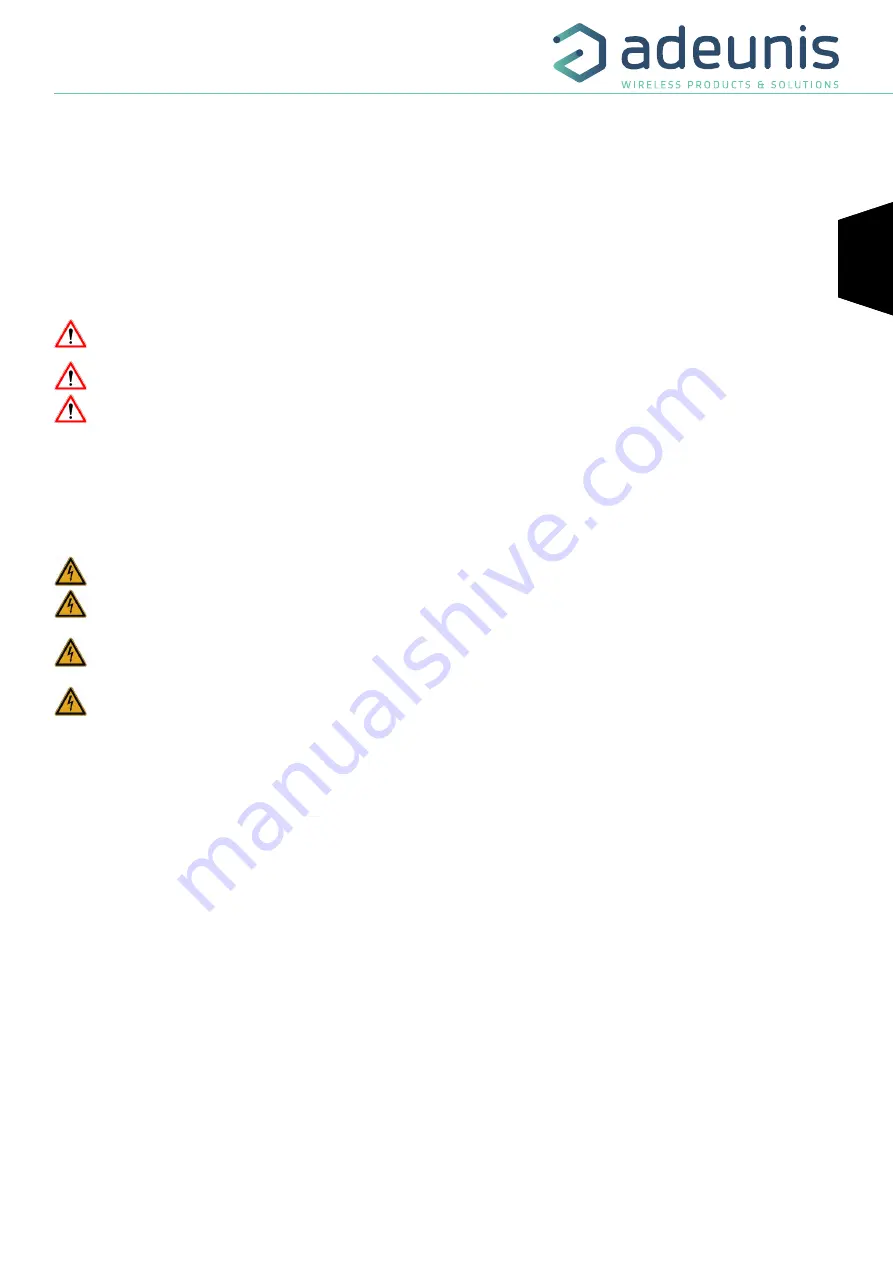 Adeunis RF LoRaWAN MODBUS MASTER ARF8240AA Скачать руководство пользователя страница 9