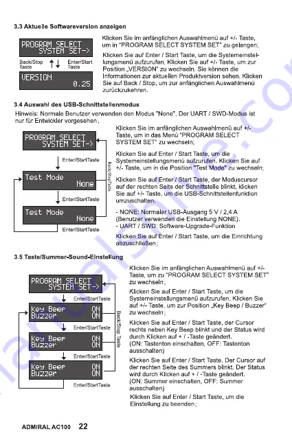 Admiral ADM6026-002 Instruction Manual Download Page 22