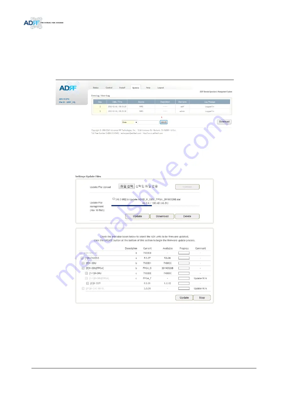 ADRF ADXD DAS Скачать руководство пользователя страница 54