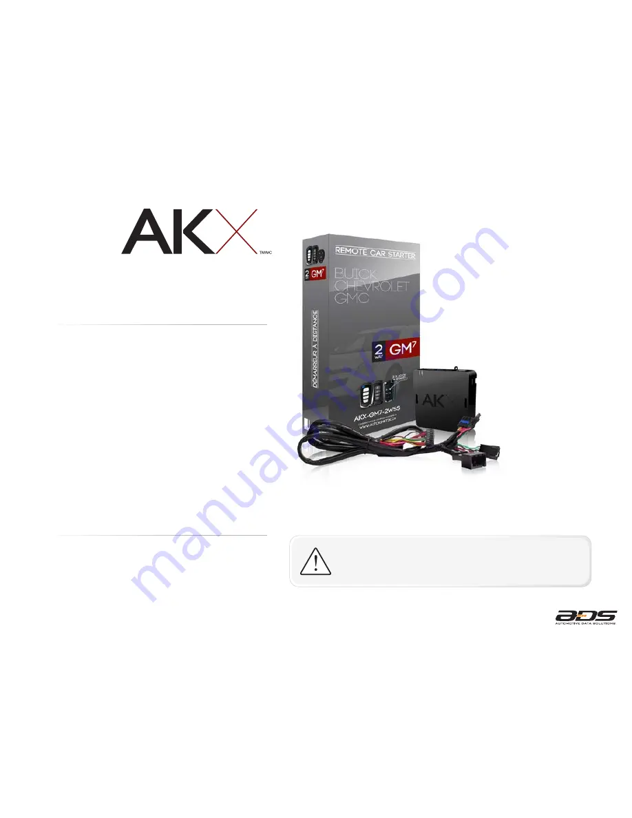 ADS AKX-GM7 Скачать руководство пользователя страница 1