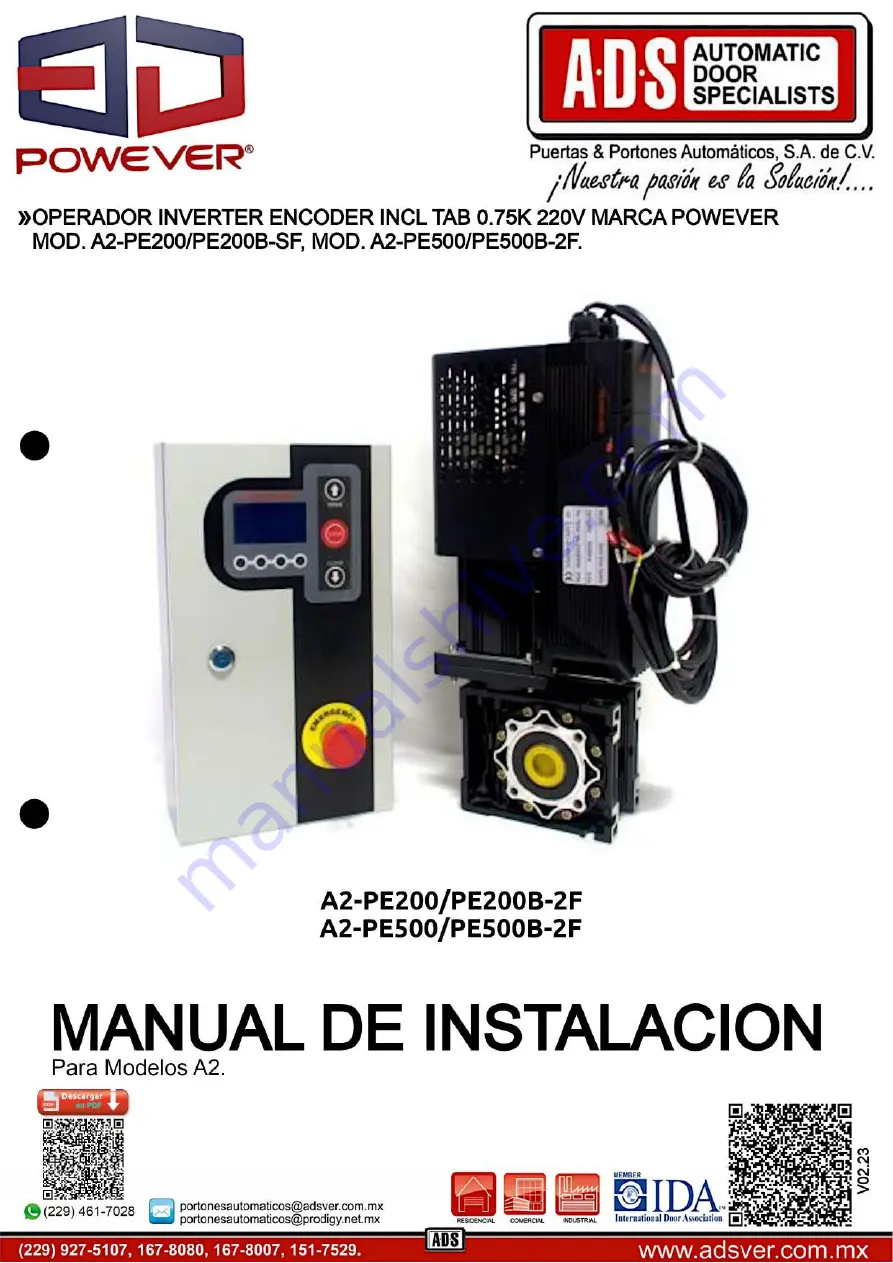 ADS POWEVER A2-PE200 Manual Download Page 1