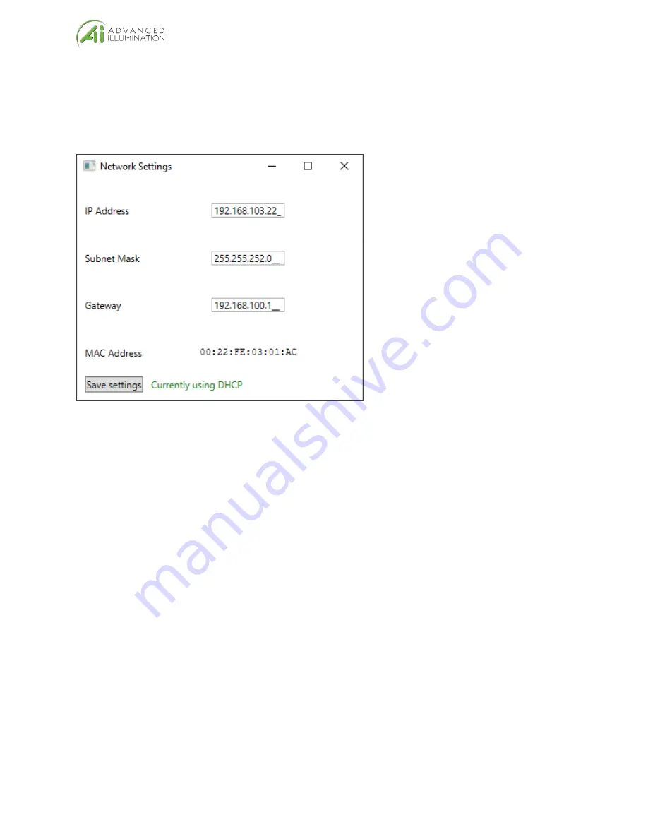 Advanced Illumination DCS-400E User Manual Download Page 18