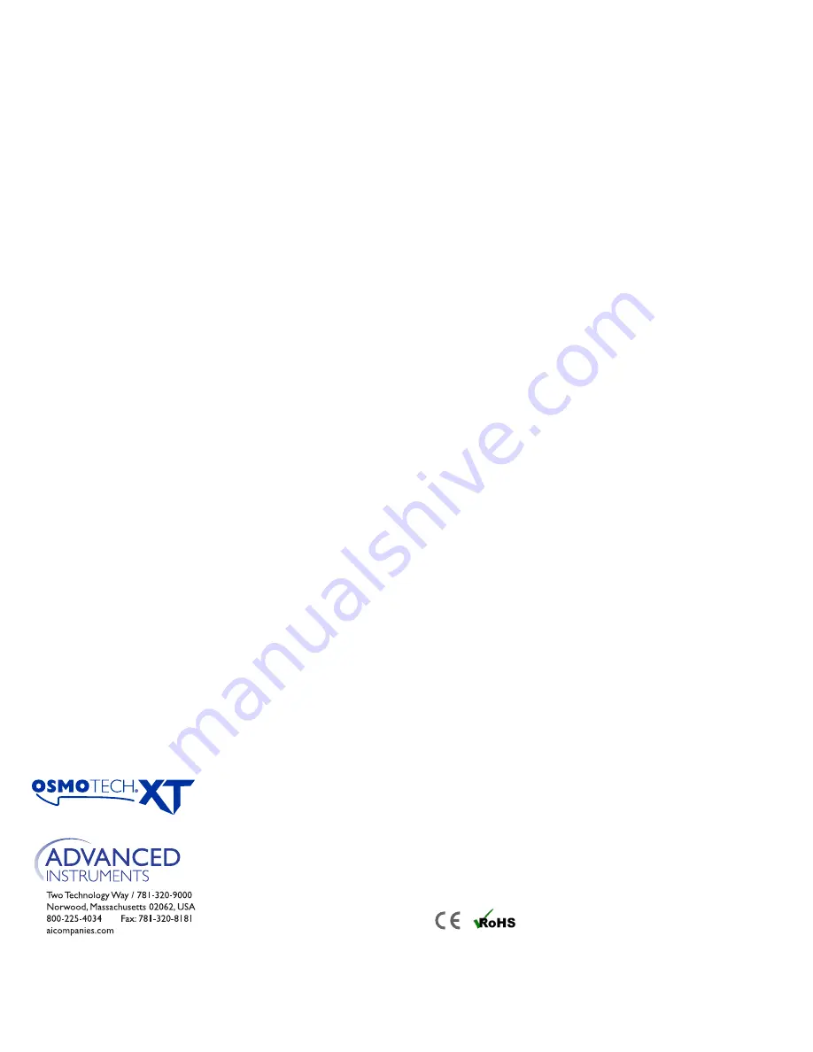 Advanced Instruments OsmoTECH XT User Manual Download Page 97