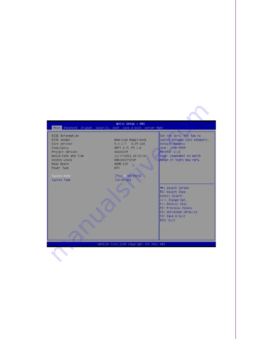 Advantech ASMB-610 User Manual Download Page 39