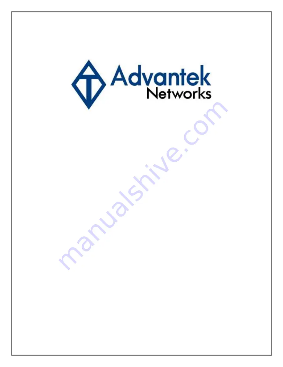 Advantek Networks ANS-05P Quick Install Manual Download Page 1