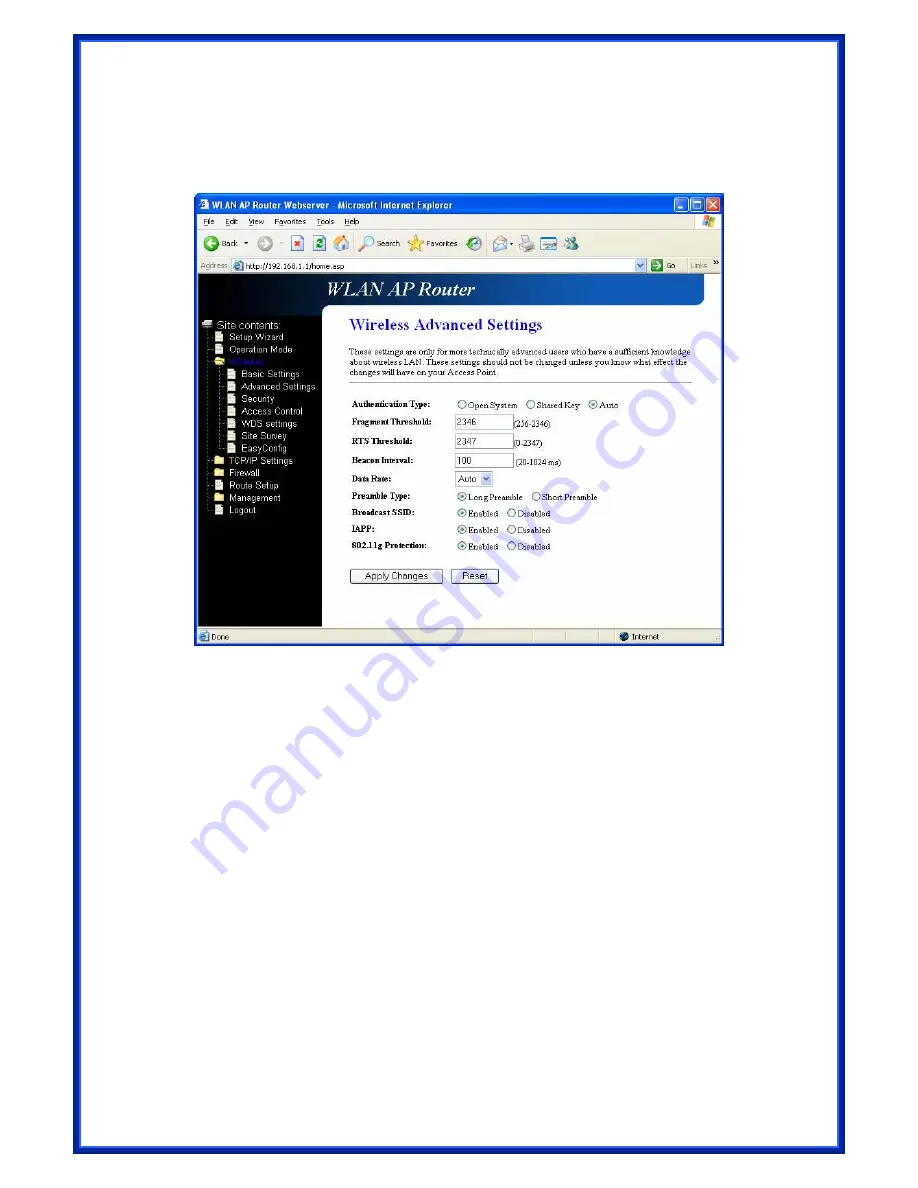 Advantek Networks AWR-954GR User Manual Download Page 36