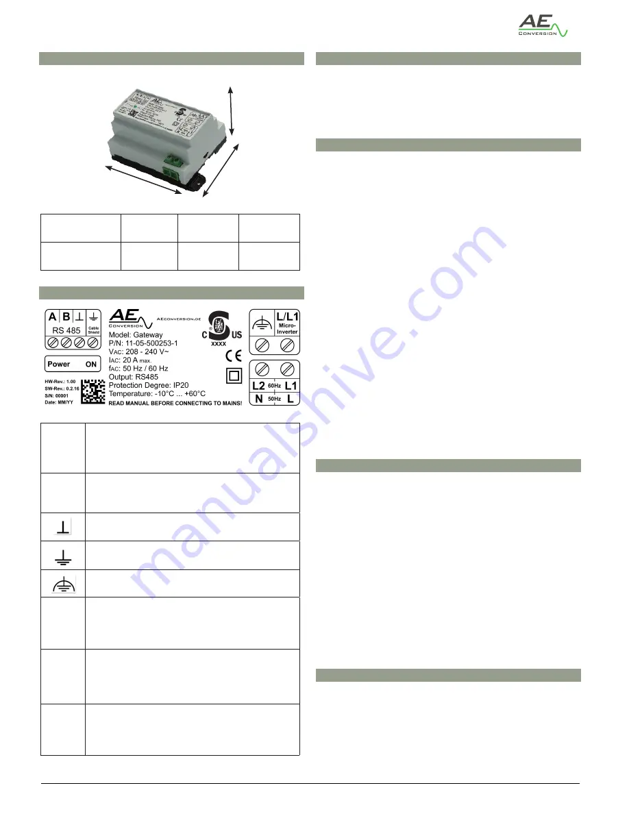 AE Conversion PLC Gateway Скачать руководство пользователя страница 7