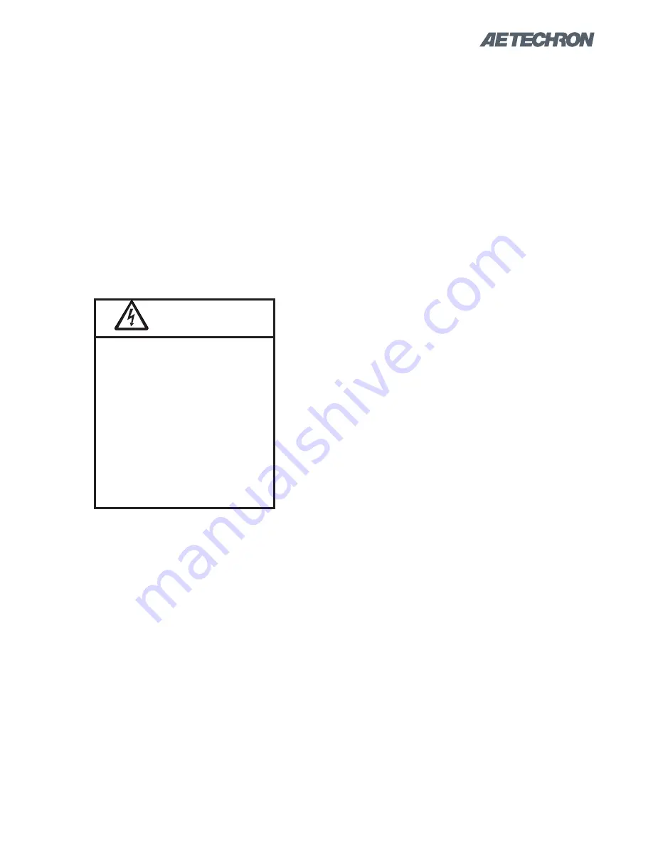 AE Techron 8500 Series Operator'S Manual Download Page 23