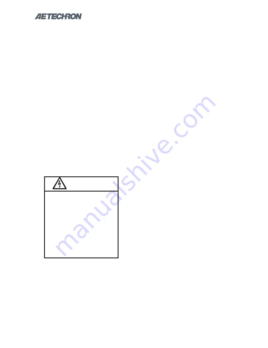 AE Techron 8500 Series Operator'S Manual Download Page 24