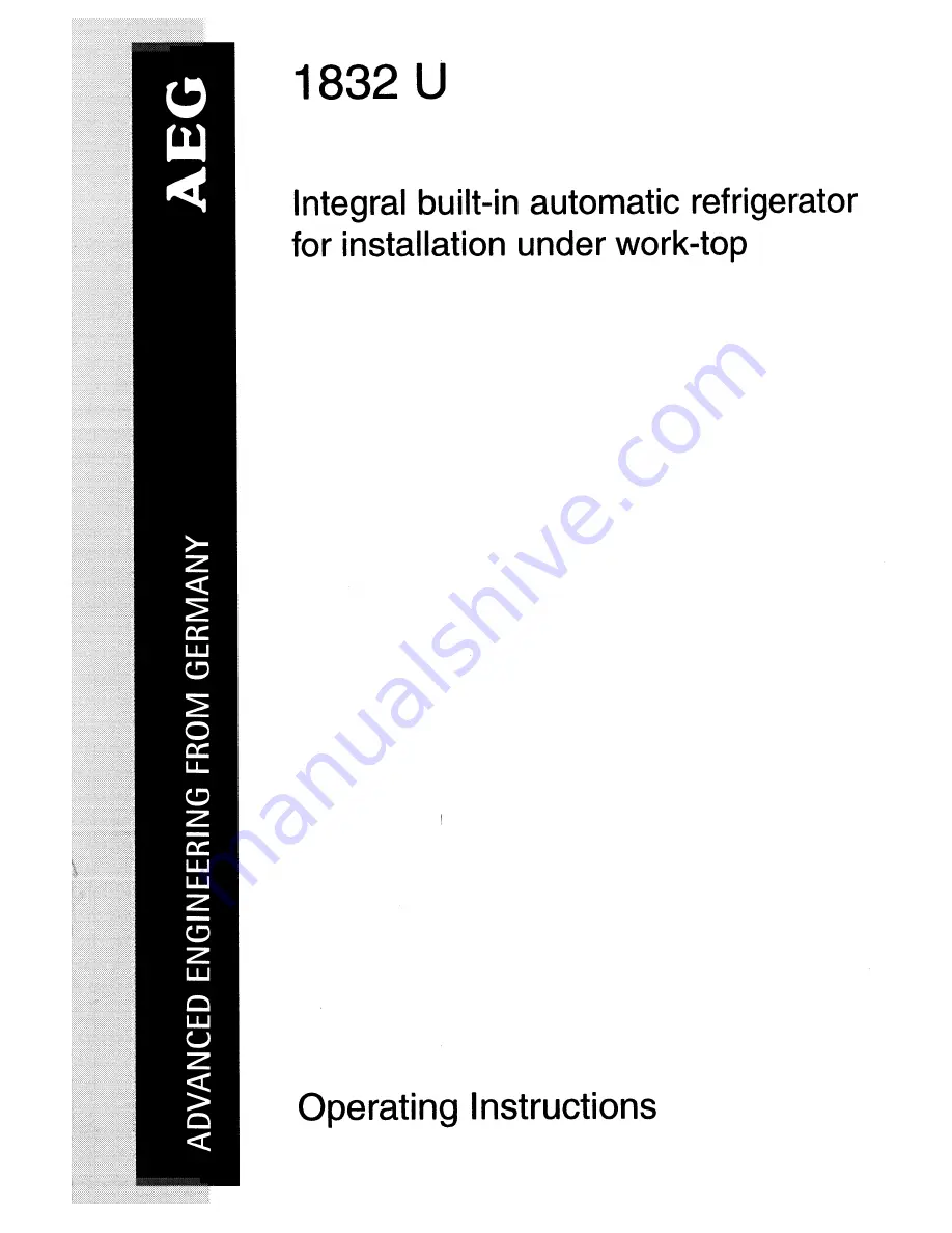 AEG 1832 U Скачать руководство пользователя страница 1