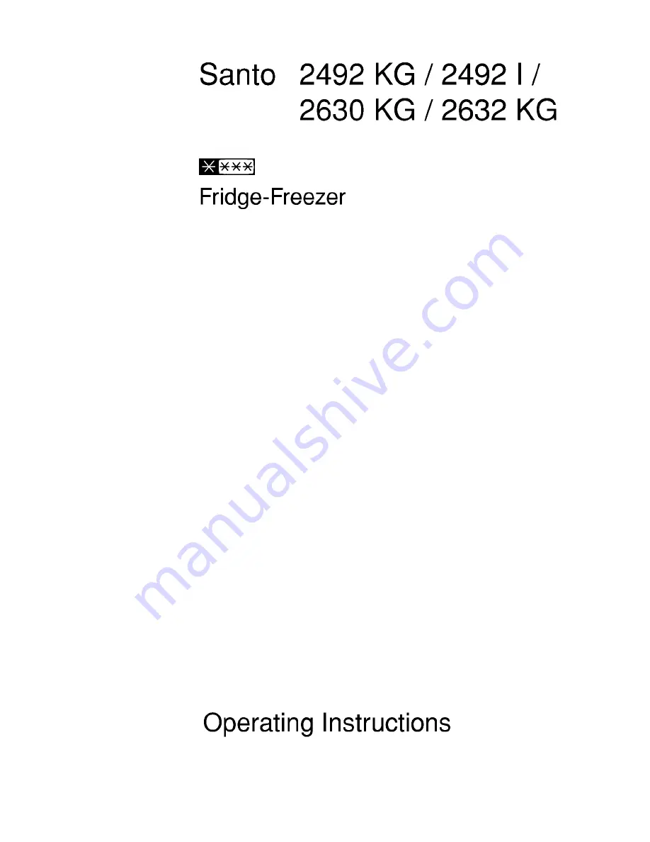 AEG 2630 KG Operating Instructions Manual Download Page 1