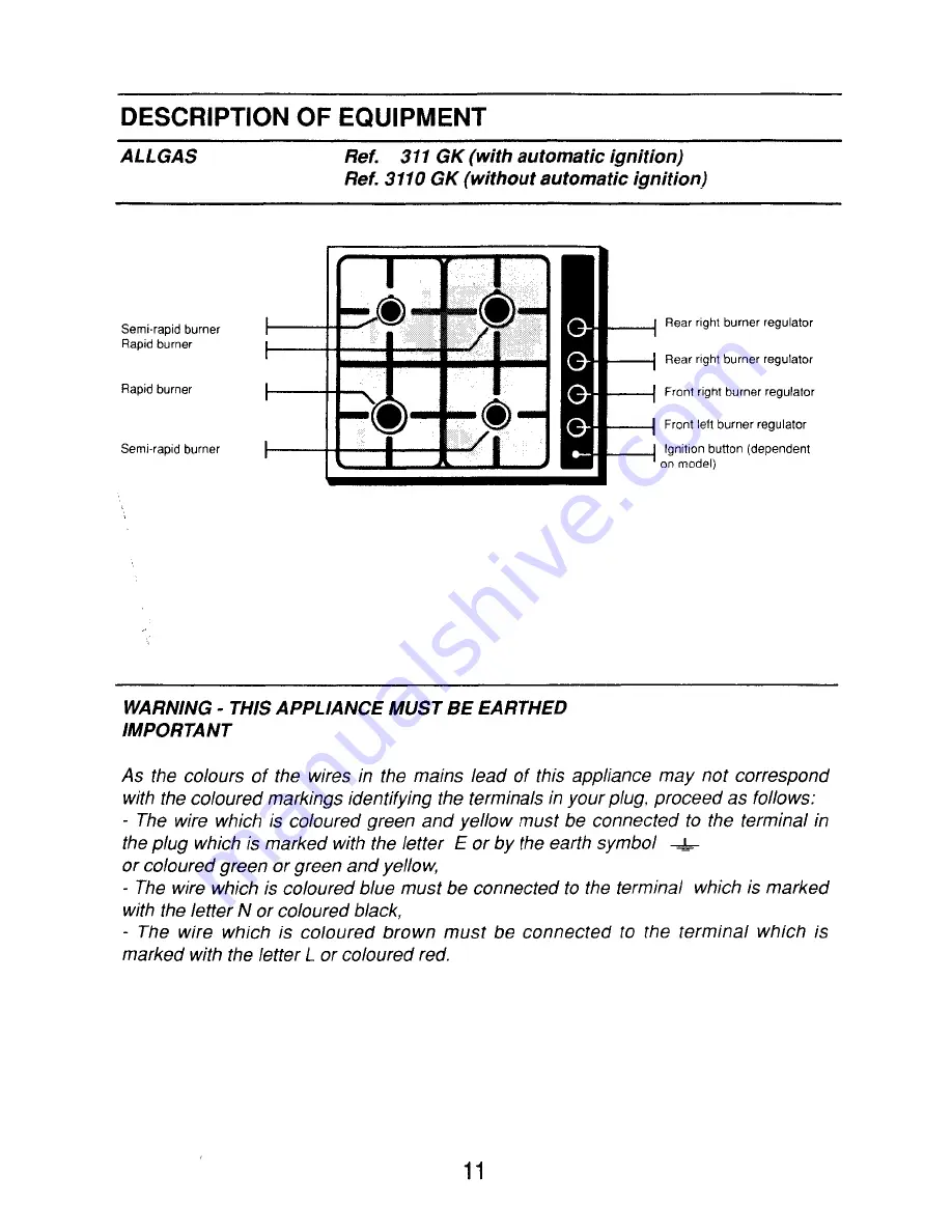 AEG 310 K Operating Instructions Manual Download Page 13