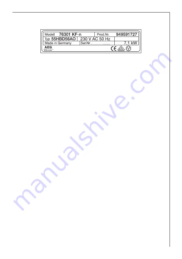 AEG 76301KF-N Installation And Operating Instructions Manual Download Page 93