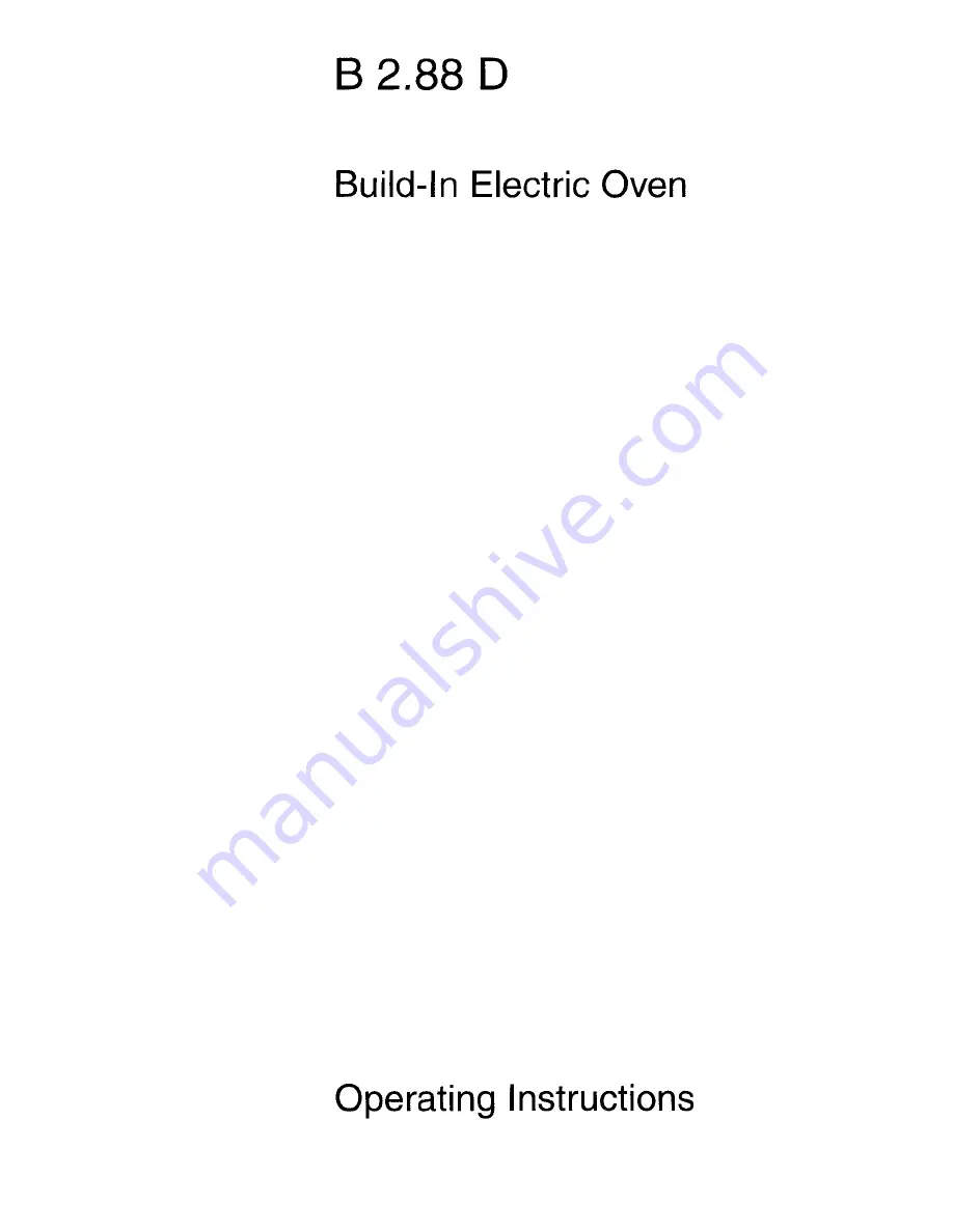 AEG B 2.88 D Operating Instructions Manual Download Page 1