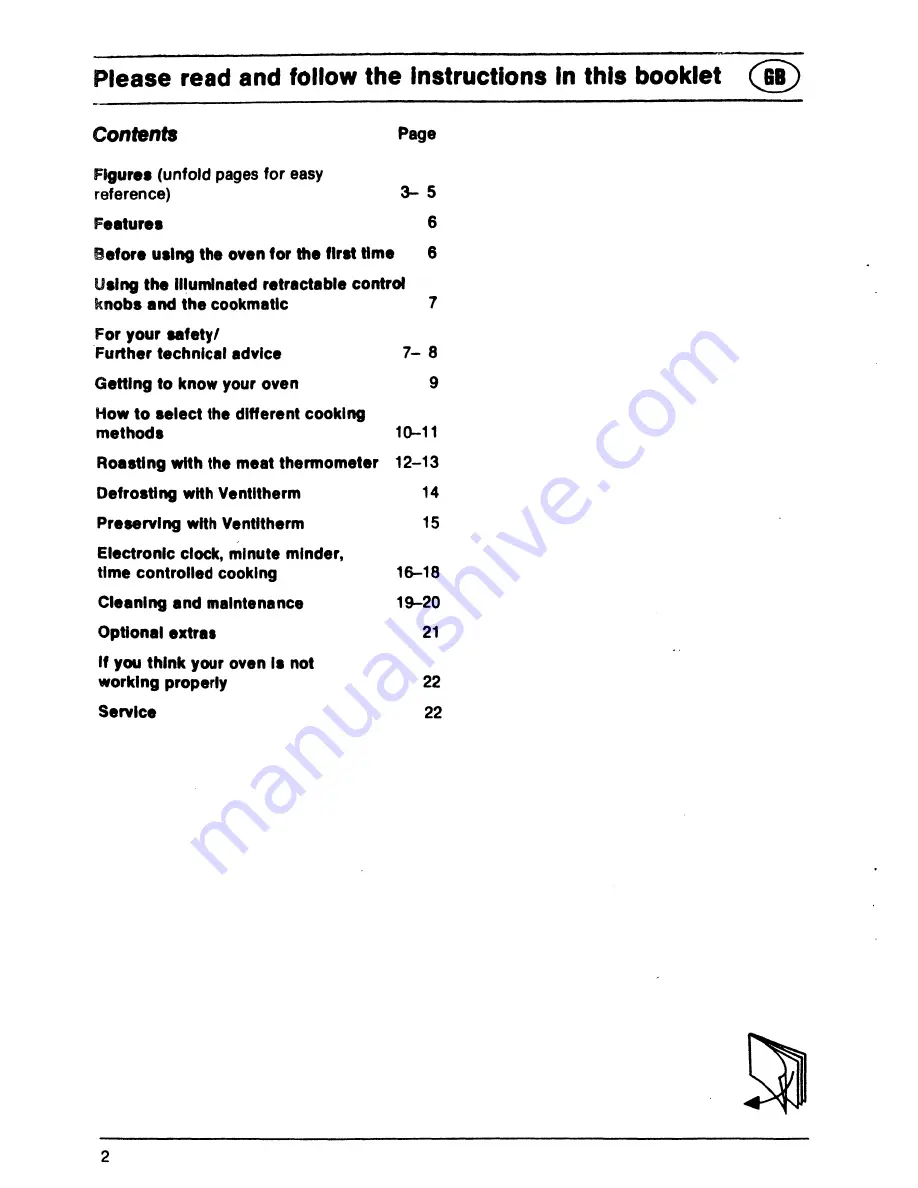 AEG B 60 LFV Operating Instructions Manual Download Page 2