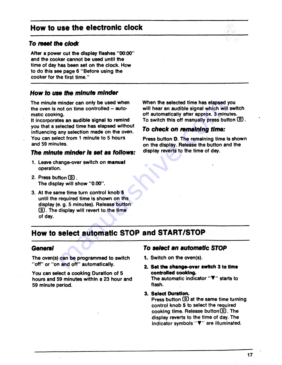 AEG B 60 LFV Operating Instructions Manual Download Page 17