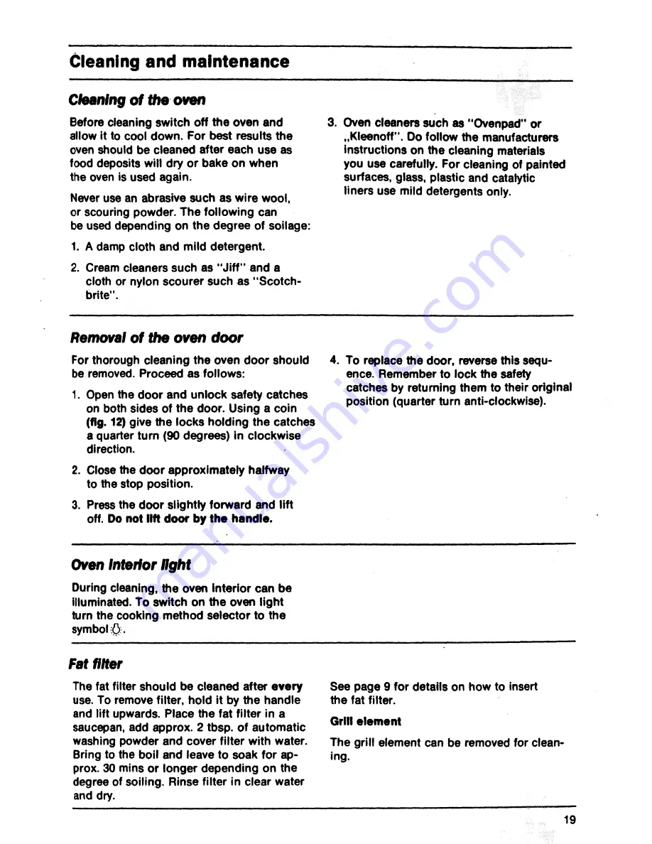 AEG B 60 LFV Operating Instructions Manual Download Page 19