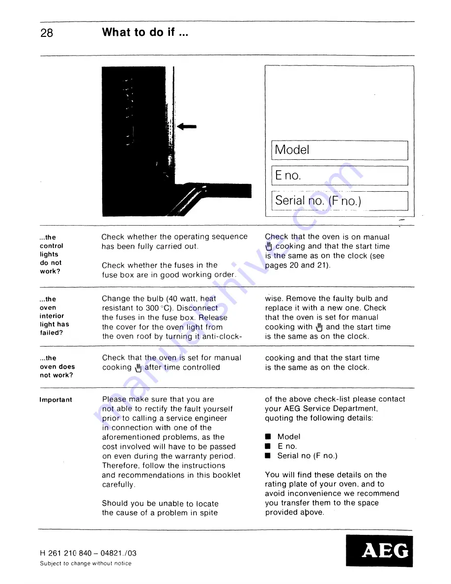 AEG BH 88 D Operating Instructions Manual Download Page 28