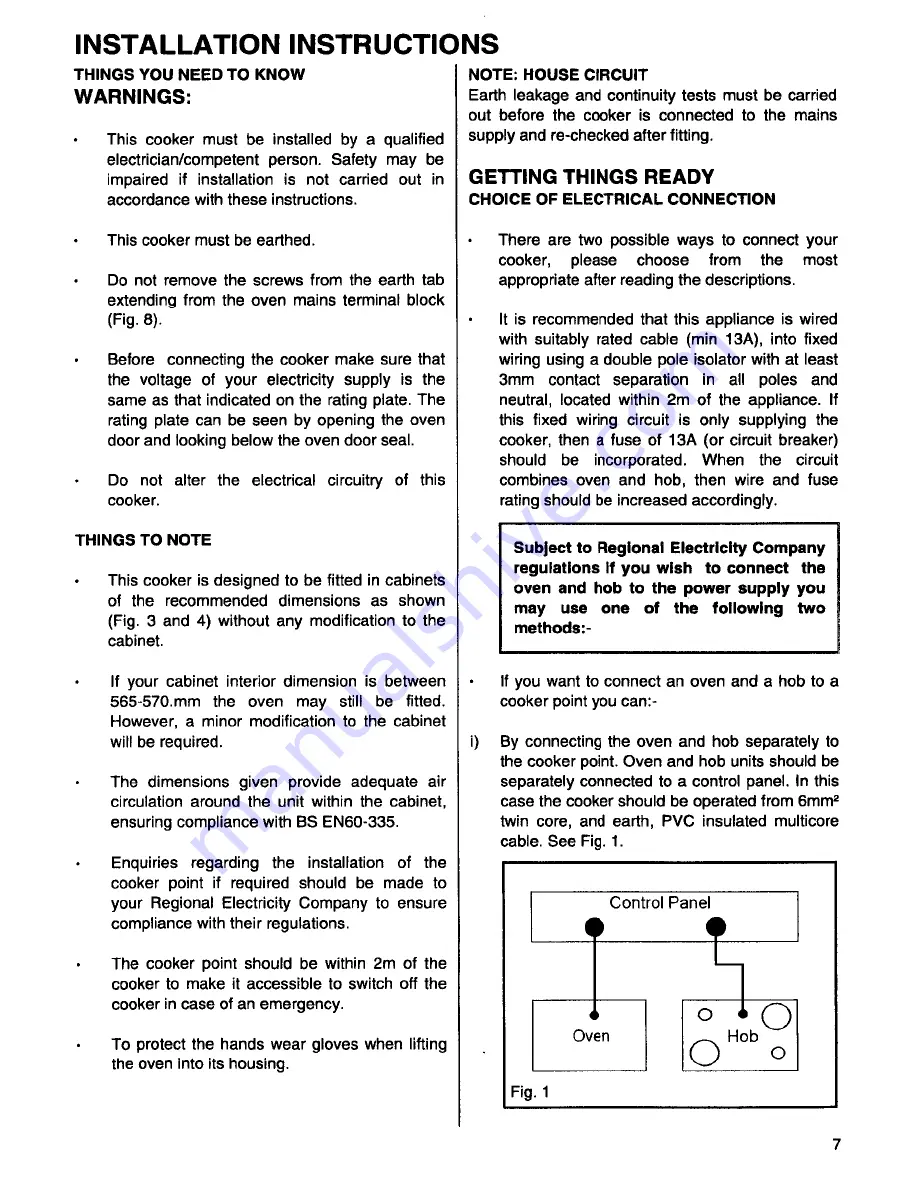 AEG Competence 3030 B Operating Instructions Manual Download Page 7