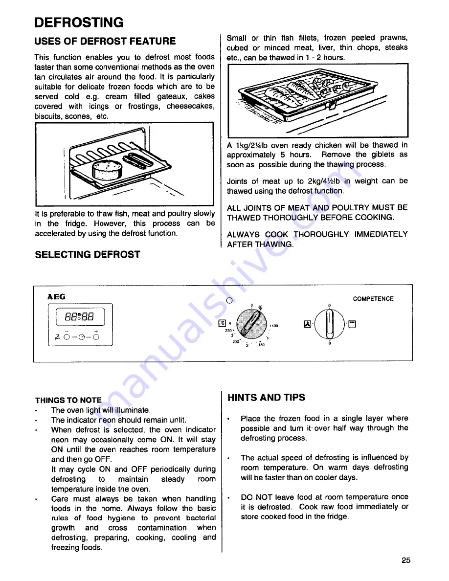 AEG Competence 3030 B Operating Instructions Manual Download Page 25