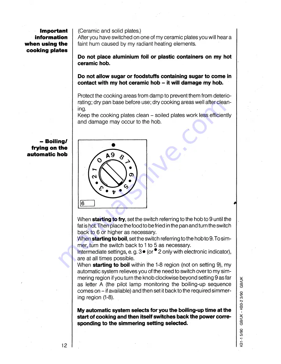 AEG Competence 330S Instruction Book Download Page 12