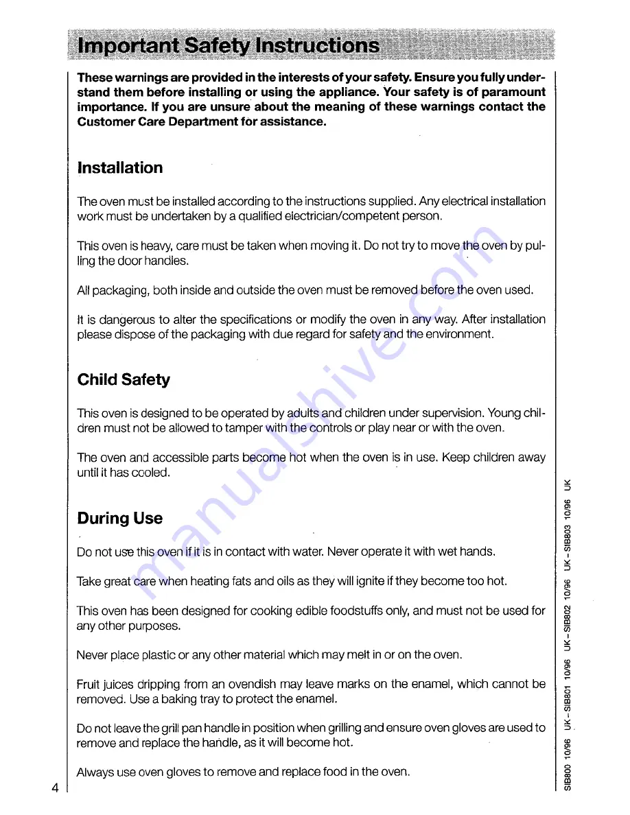 AEG COMPETENCE 51581 B Operating Instructions Manual Download Page 4