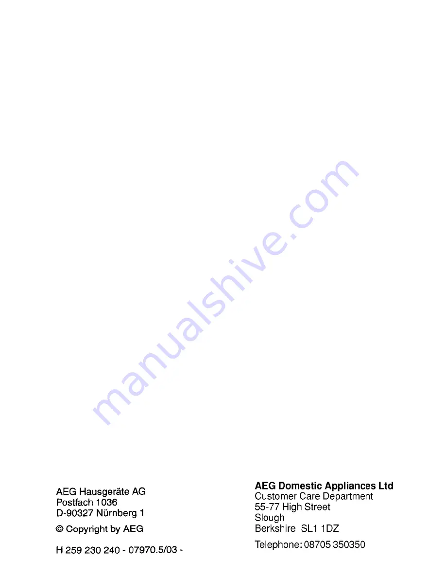 AEG COMPETENCE 51581 B Operating Instructions Manual Download Page 40