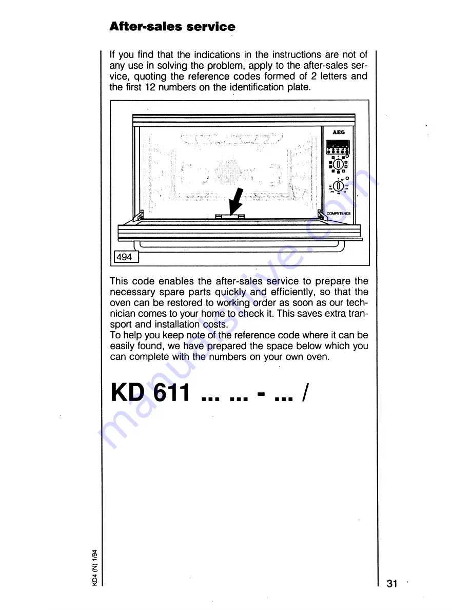 AEG Competence 5209 B Operating Instruction Download Page 31