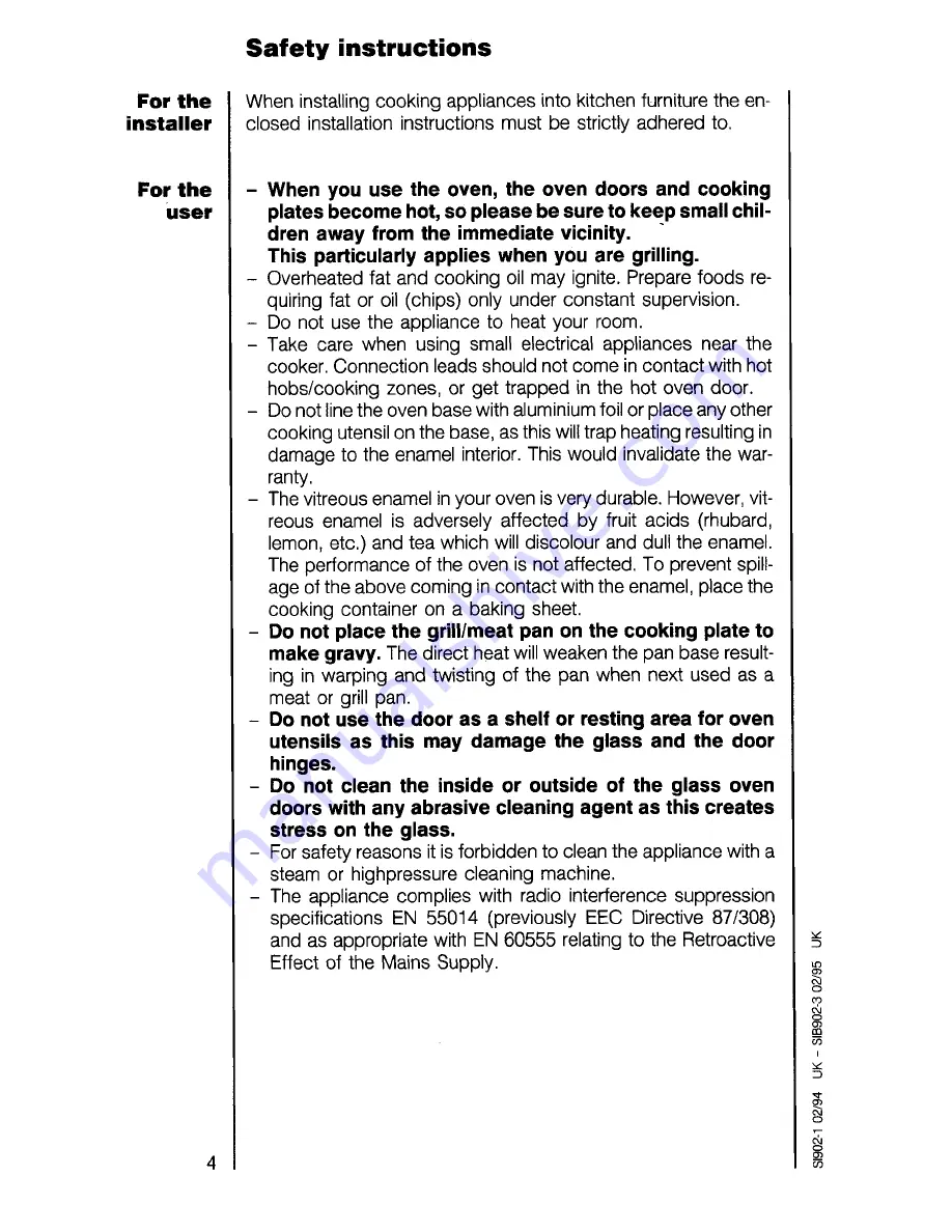 AEG Competence 52380 B Operating Instructions Manual Download Page 4