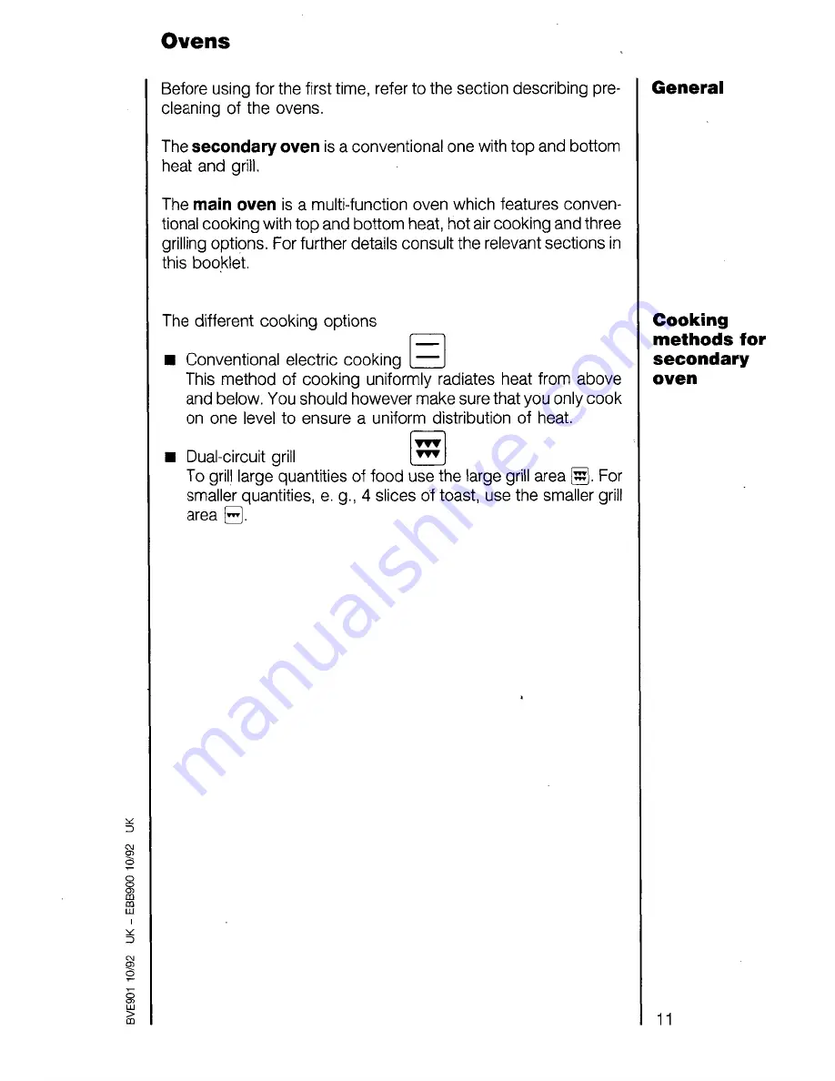 AEG Competence 52380 B Operating Instructions Manual Download Page 11