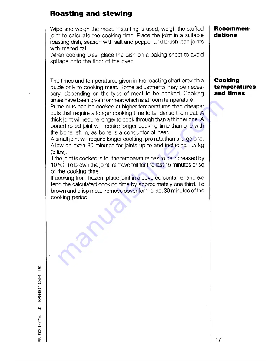 AEG Competence 52380 B Operating Instructions Manual Download Page 17