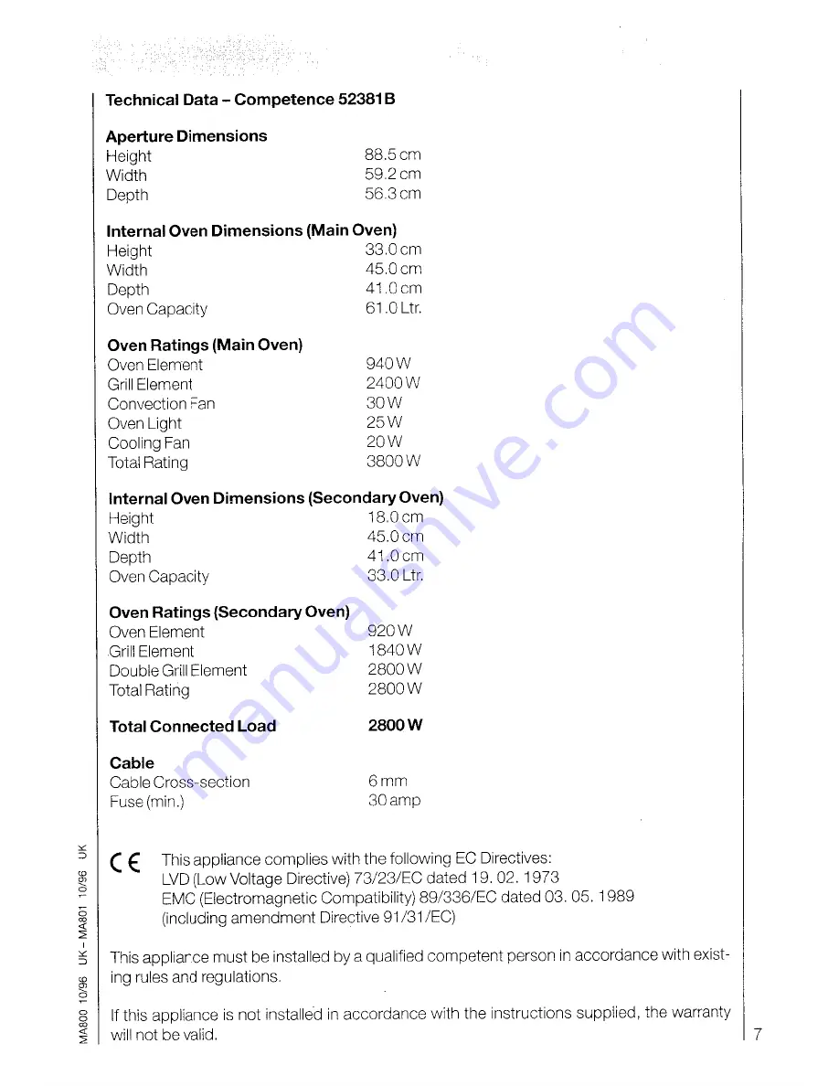 AEG COMPETENCE 52381 B Скачать руководство пользователя страница 7