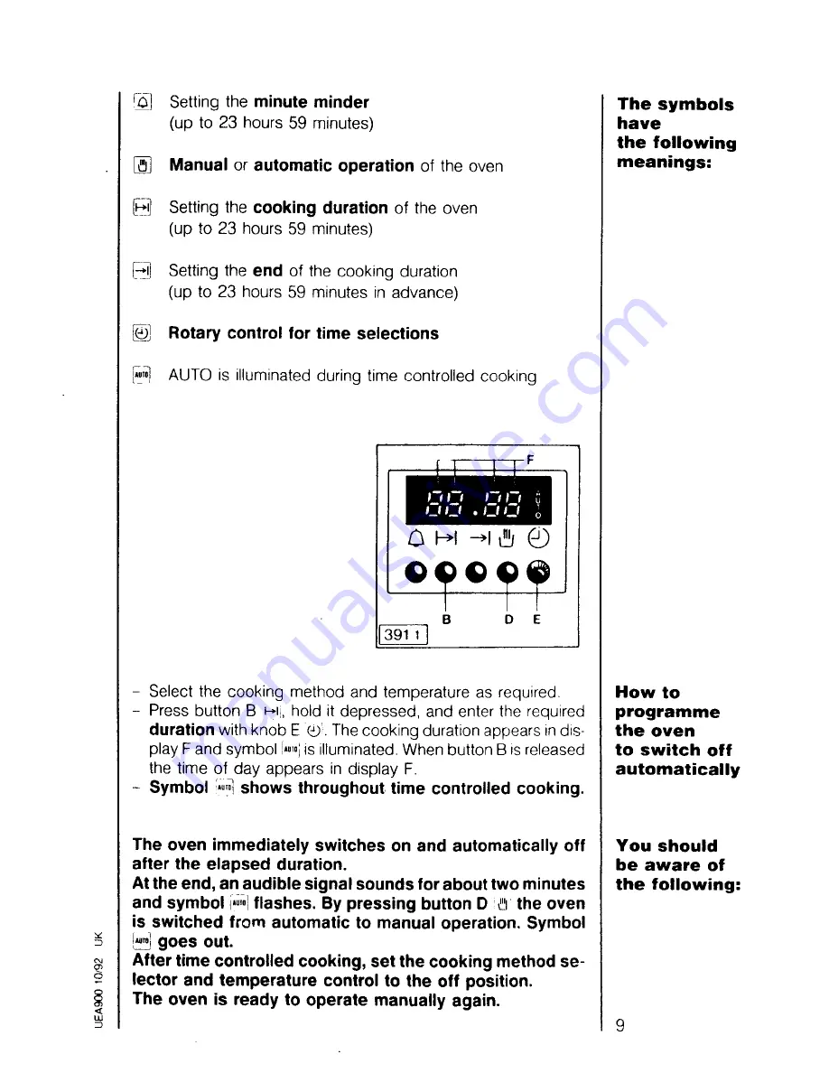 AEG COMPETENCE 5258 B Operating Instructions Manual Download Page 9