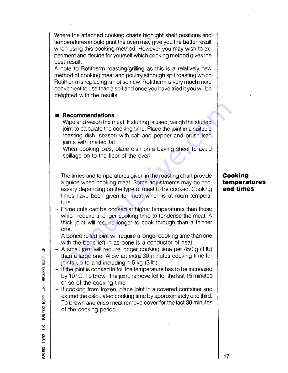 AEG COMPETENCE 5258 B Operating Instructions Manual Download Page 17