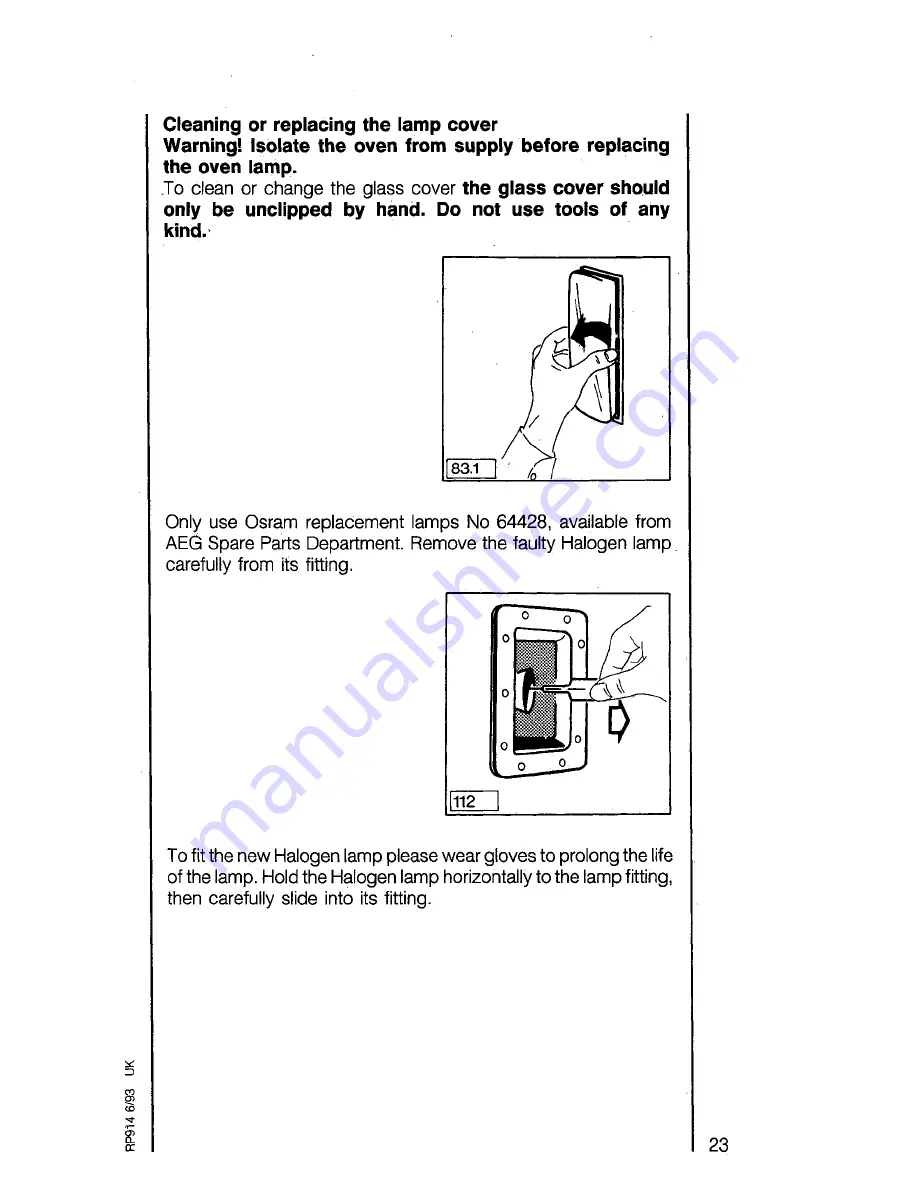 AEG COMPETENCE 5400 B Instruction Book Download Page 23