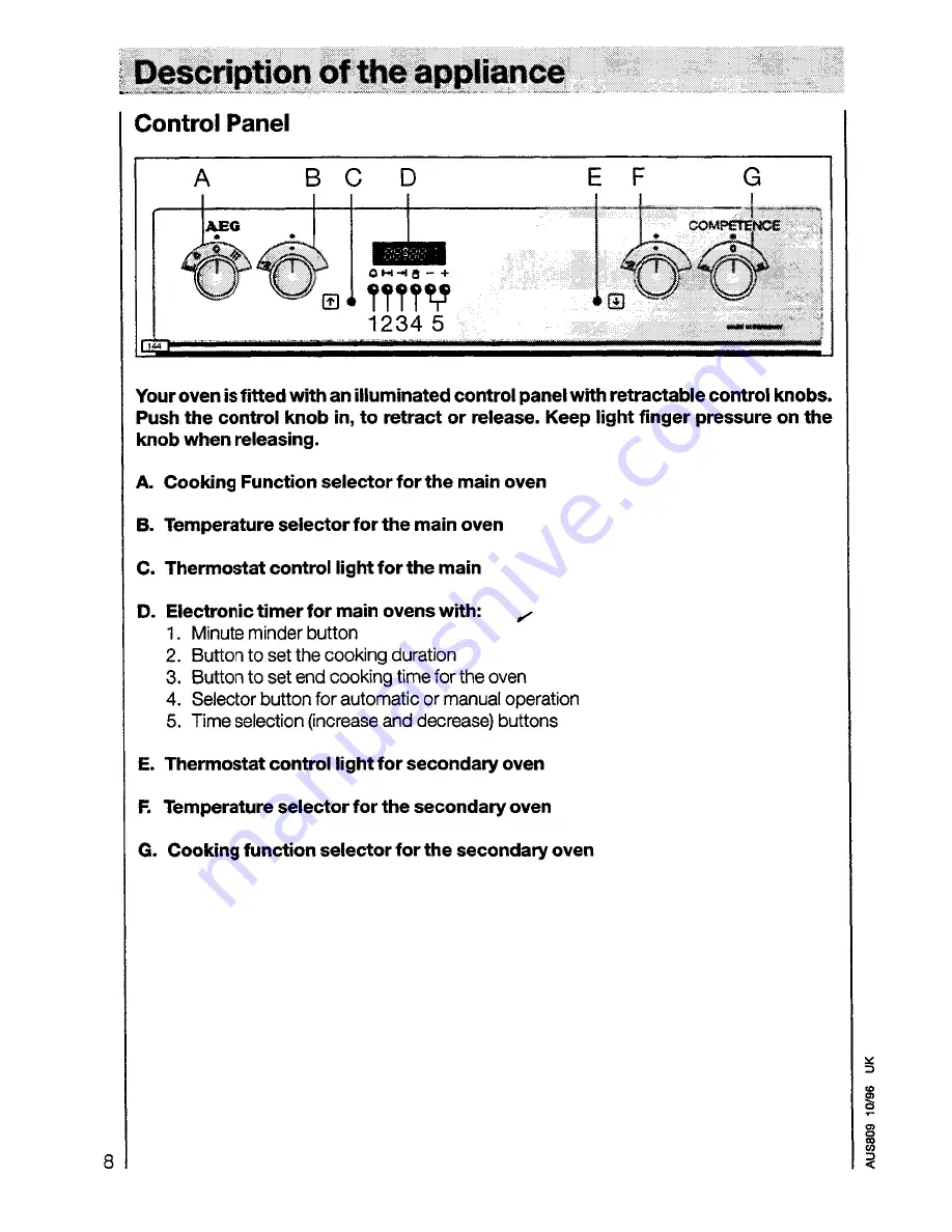 AEG COMPETENCE 54081 B Скачать руководство пользователя страница 8