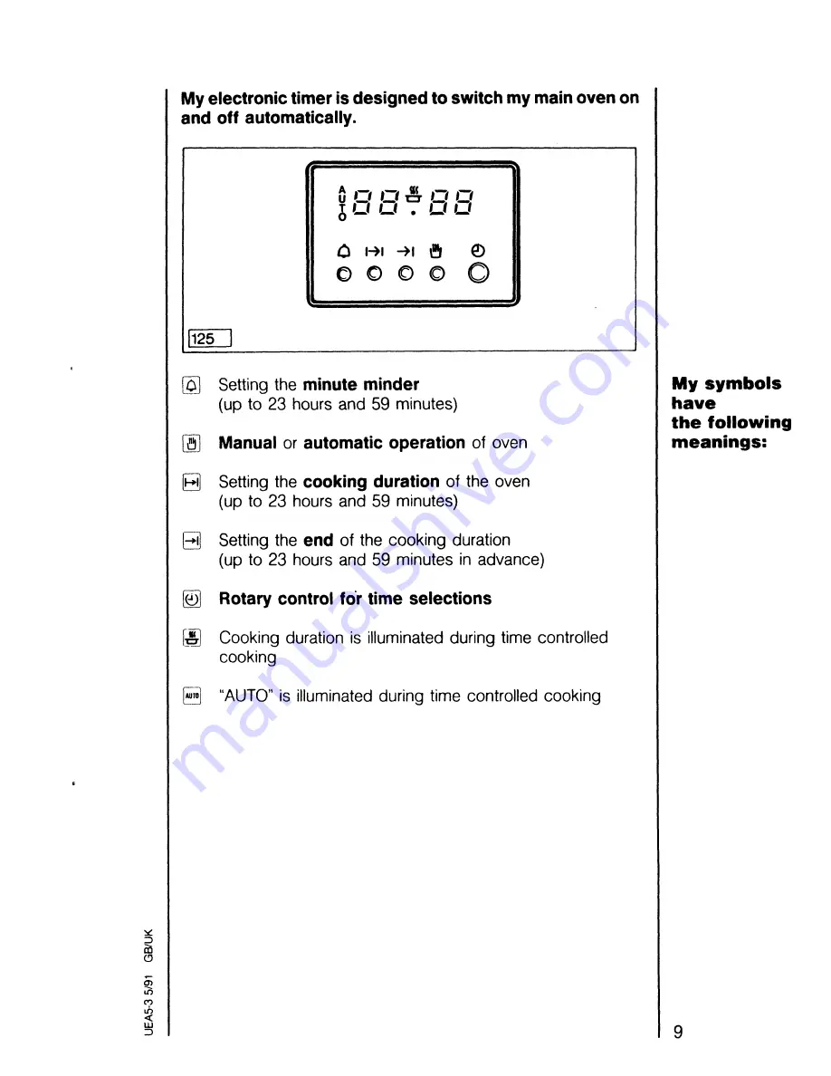 AEG Competence 544 B Operating Instructions Manual Download Page 9