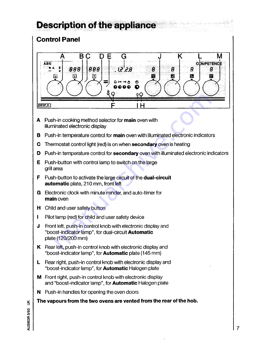 AEG Competence 5731 V Скачать руководство пользователя страница 7