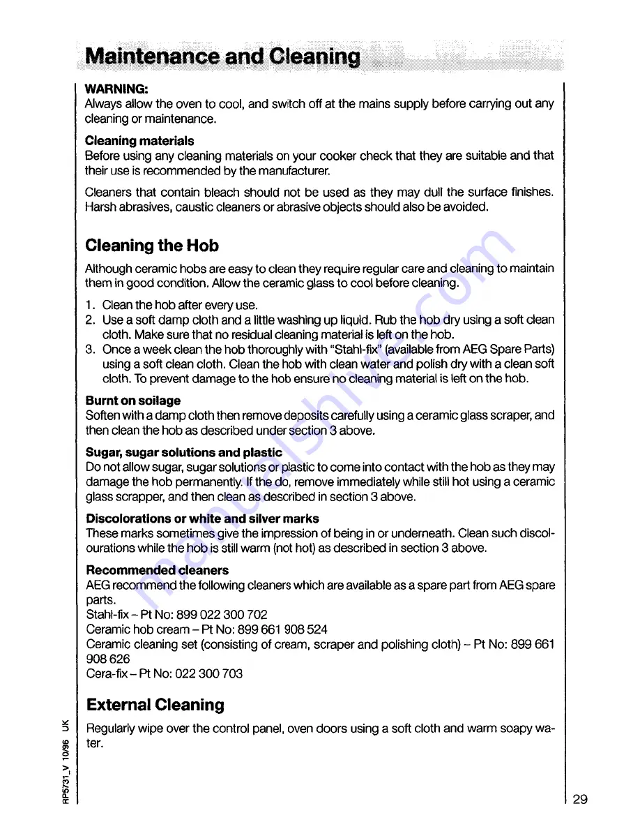 AEG Competence 5731 V Instruction Book Download Page 29