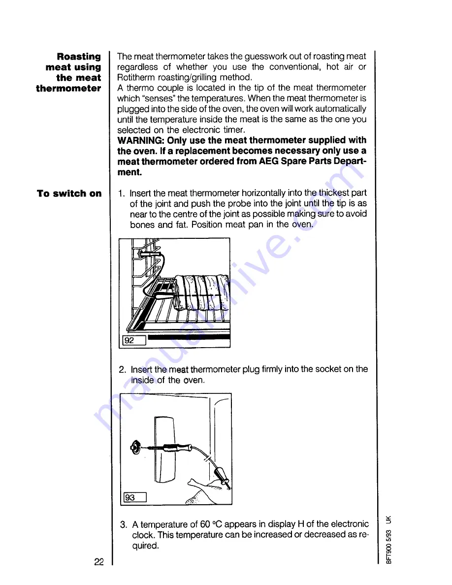 AEG COMPETENCE 76580 B Instruction Book Download Page 22