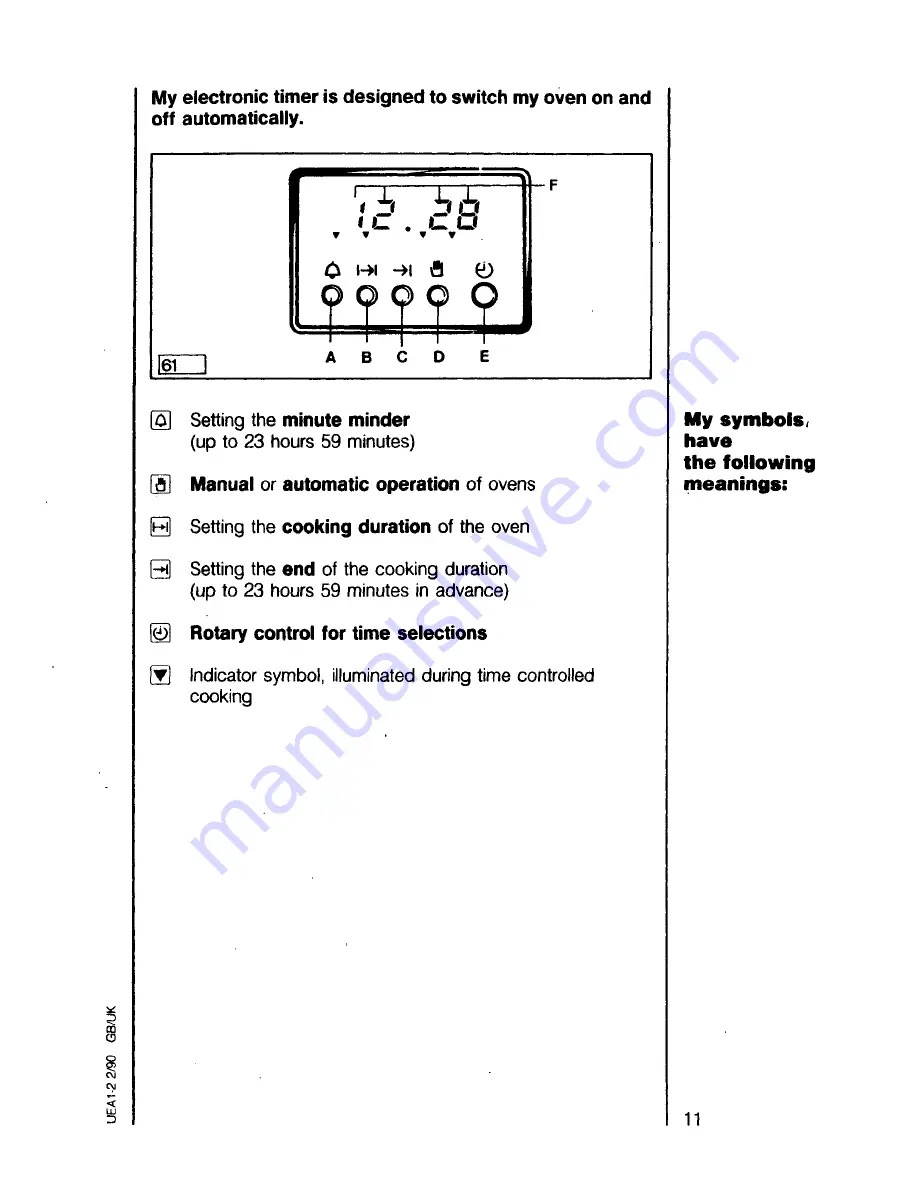 AEG COMPETENCE 824 B Operating Instructions Manual Download Page 11