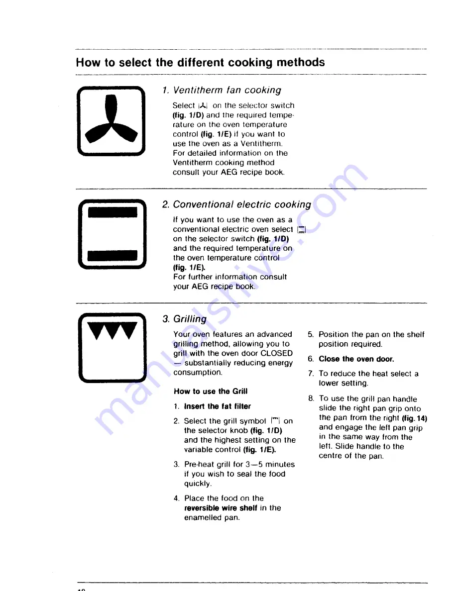 AEG E 64.1 KLF Operating Instructions Manual Download Page 18