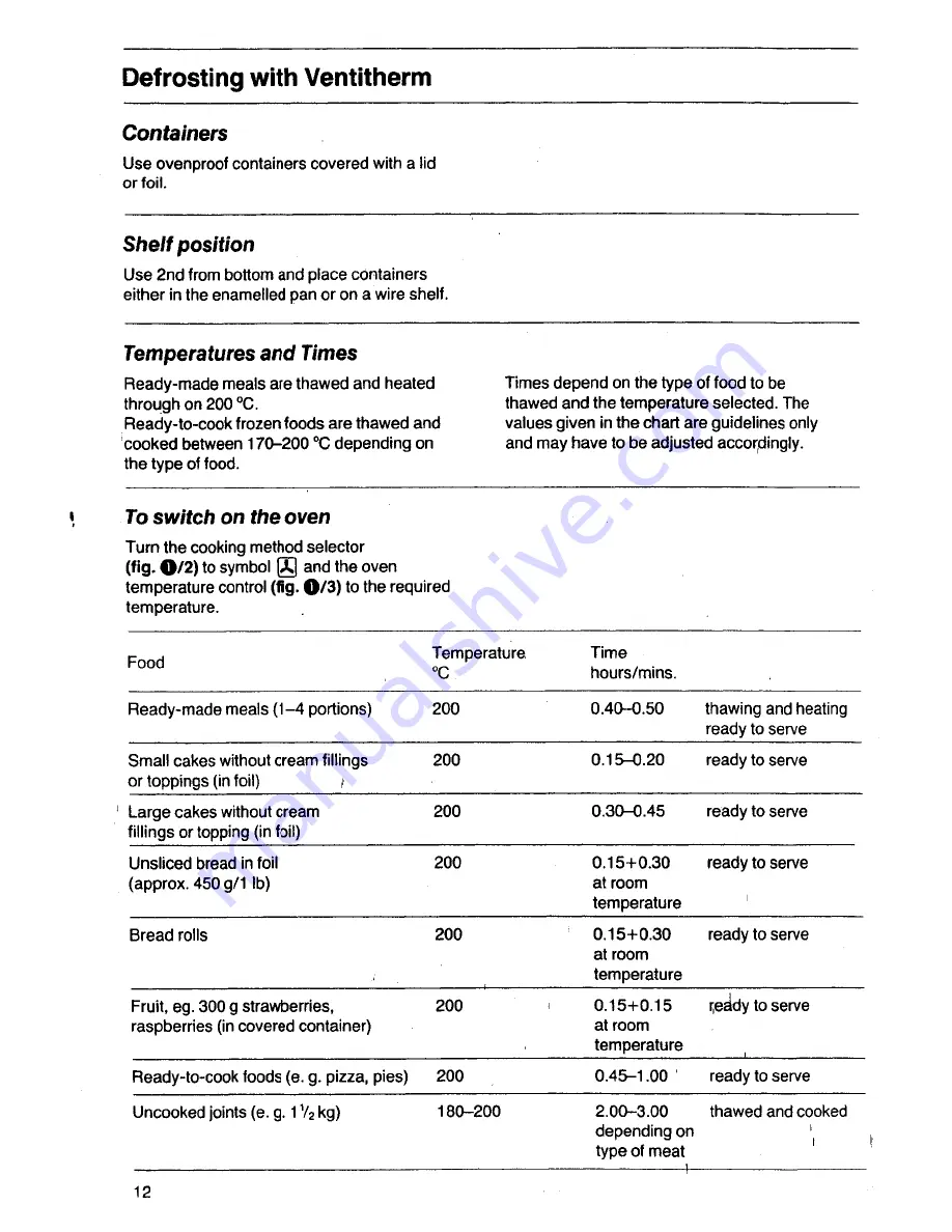 AEG E 640 TG Operating Instructions Manual Download Page 12