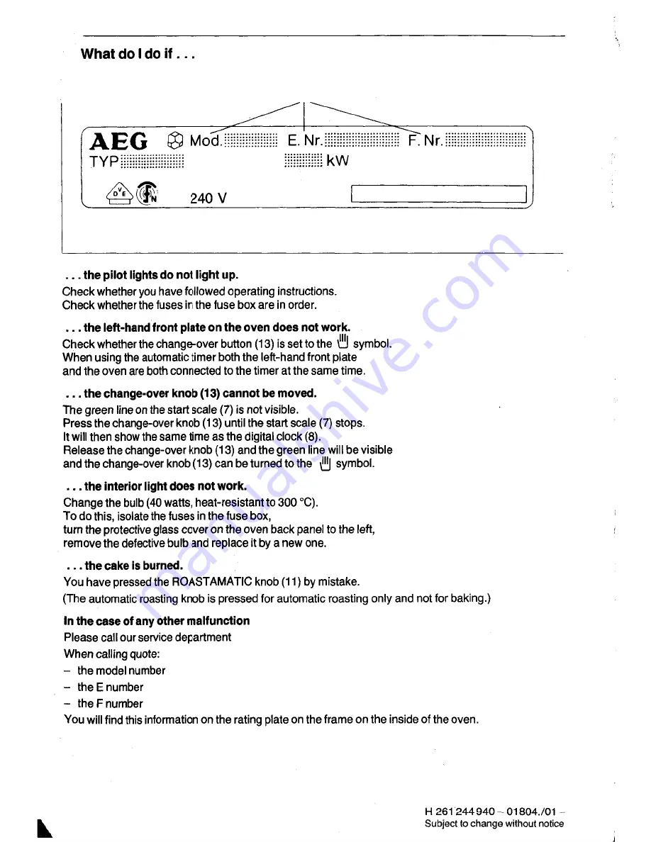 AEG EN 6.03 Instructions Manual Download Page 32