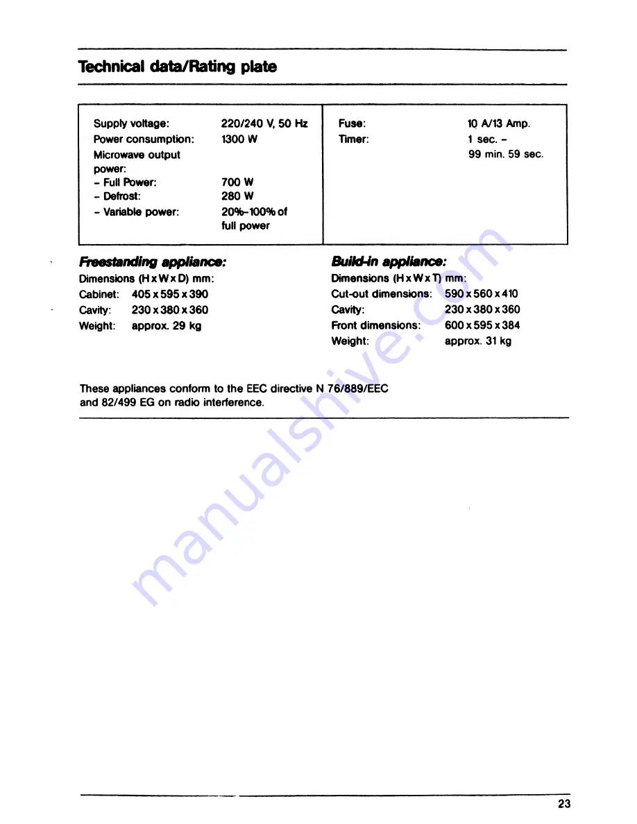 AEG EX 30 LF Operating Installations Download Page 23