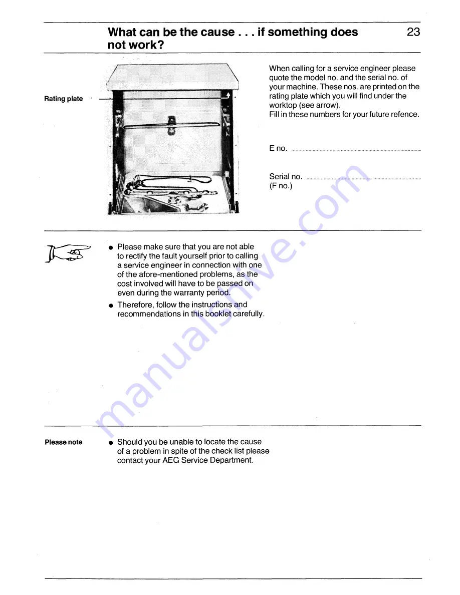 AEG FAVORIT 250 Operating Instructions Manual Download Page 23